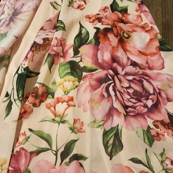 Lulus Pink Floral Print Sleeveless  Maxi Dress NWOT XS - Picture 8 of 10